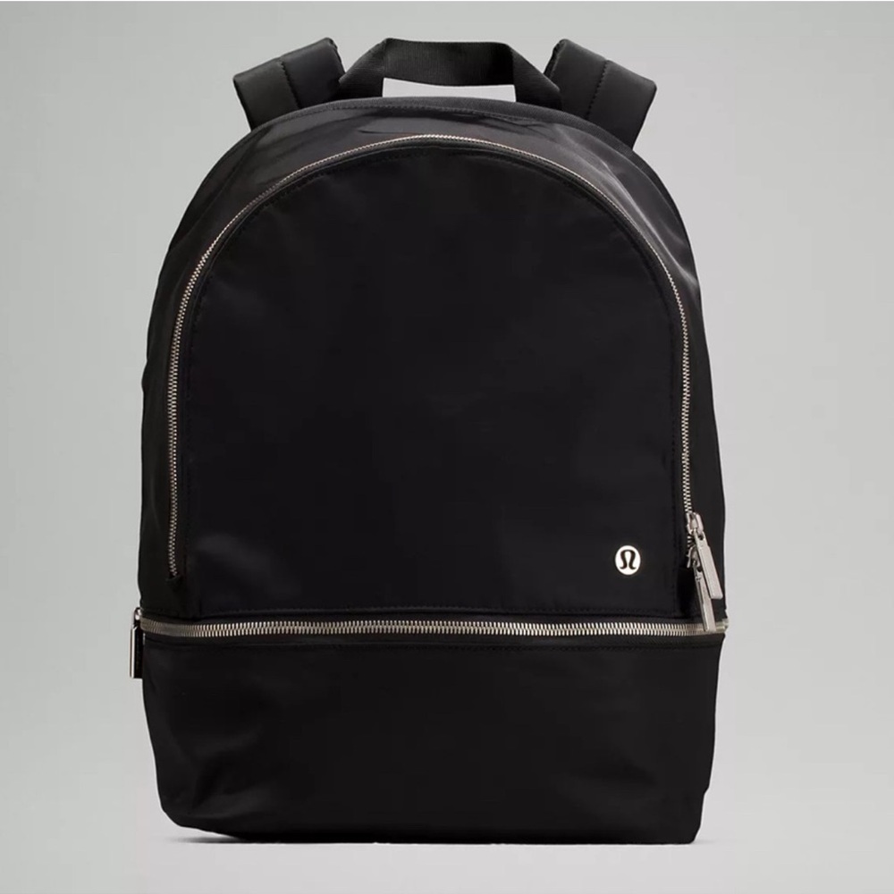 Lululemon City Adventurer Backpack in black and gold